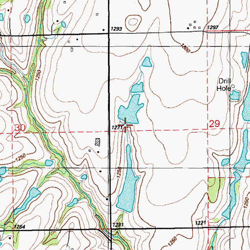 Topographic Map of Oknoname 051048 Dam, OK