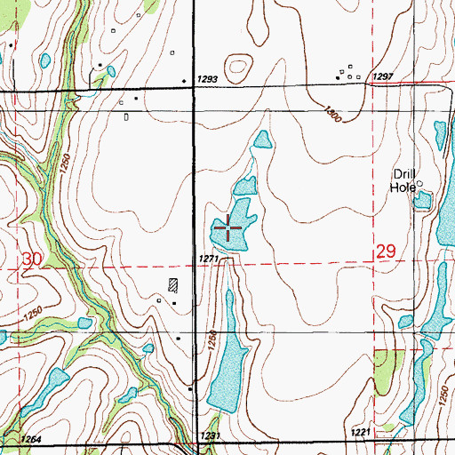Topographic Map of Oknoname 051048 Reservoir, OK