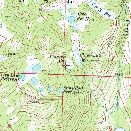 Topographic Map of Calumet Reservoir, CO