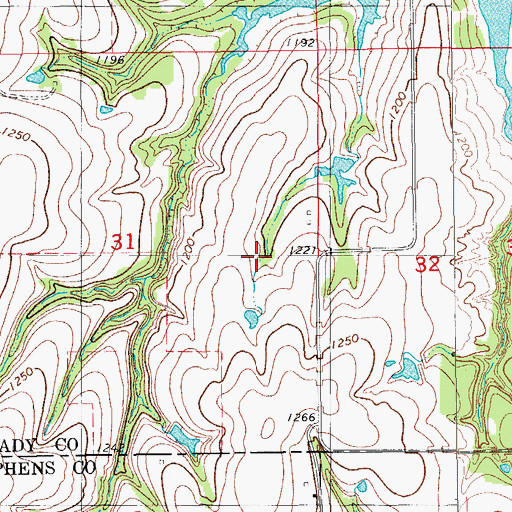 Topographic Map of Oknoname 051051 Dam, OK