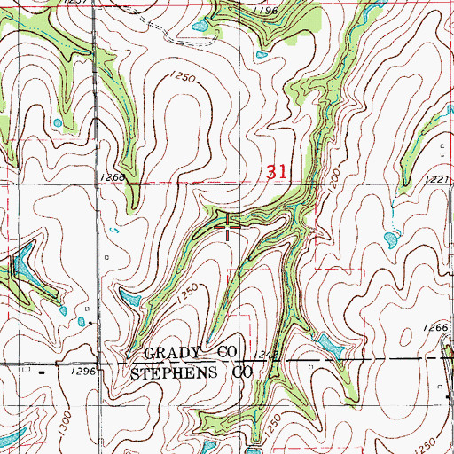 Topographic Map of Oknoname 051052 Reservoir, OK