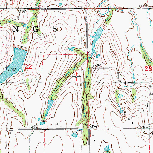 Topographic Map of Oknoname 051053 Dam, OK