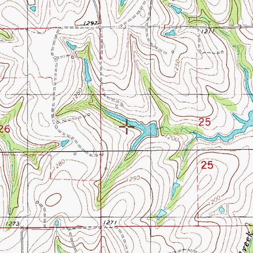 Topographic Map of Oknoname 051054 Reservoir, OK