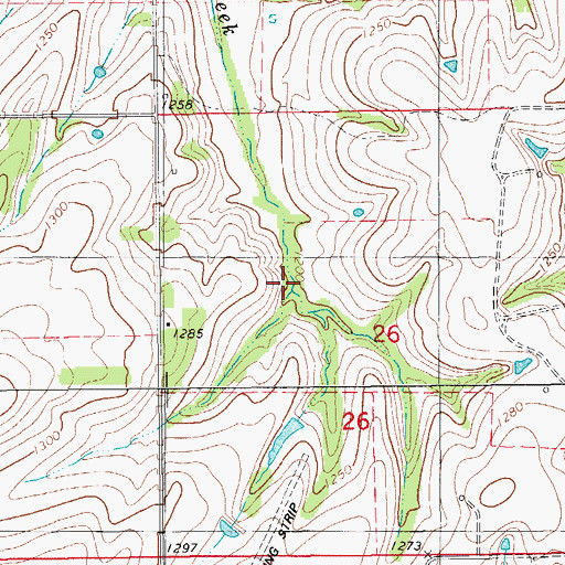 Topographic Map of Oknoname 051057 Dam, OK
