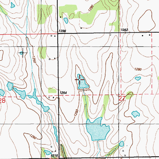 Topographic Map of Oknoname 051059 Dam, OK