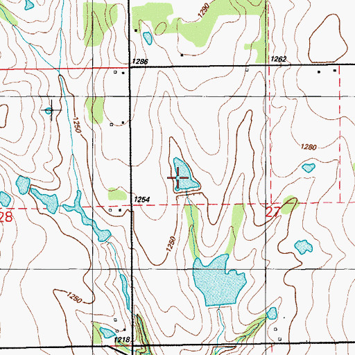 Topographic Map of Oknoname 051059 Reservoir, OK
