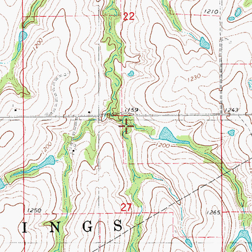 Topographic Map of Oknoname 051060 Reservoir, OK