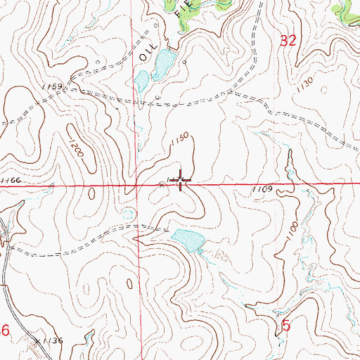 Topographic Map of Oknoname 113119 Reservoir, OK