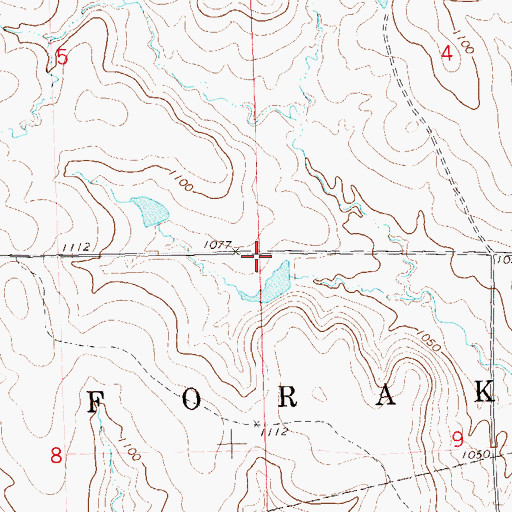 Topographic Map of Oknoname 113118 Dam, OK