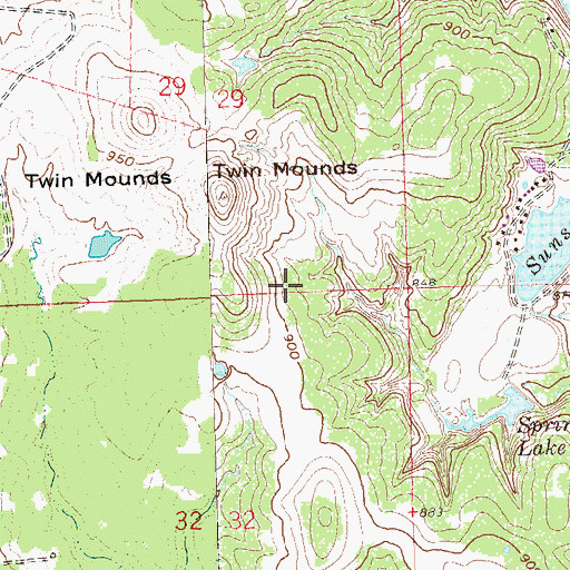 Topographic Map of Sunset Lake Dam, OK