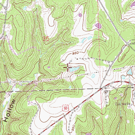 Topographic Map of Oknoname 113094 Dam, OK