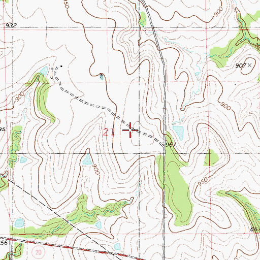 Topographic Map of Oknoname 113106 Dam, OK