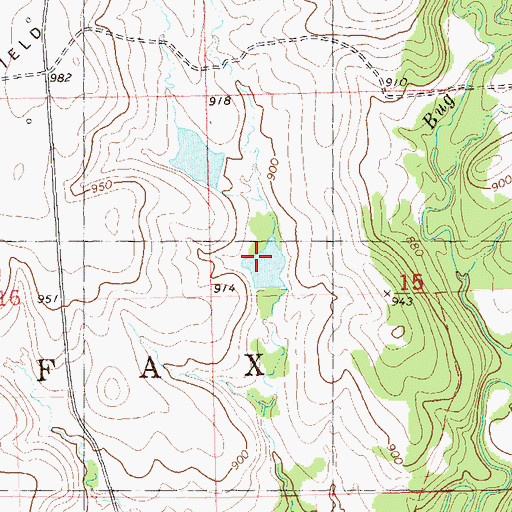 Topographic Map of Oknoname 113107 Reservoir, OK