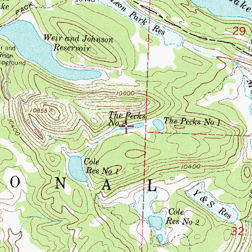Topographic Map of The Pecks Number Two, CO
