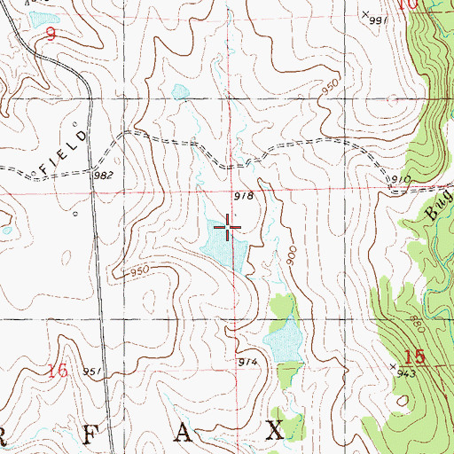 Topographic Map of Oknoname 113108 Dam, OK