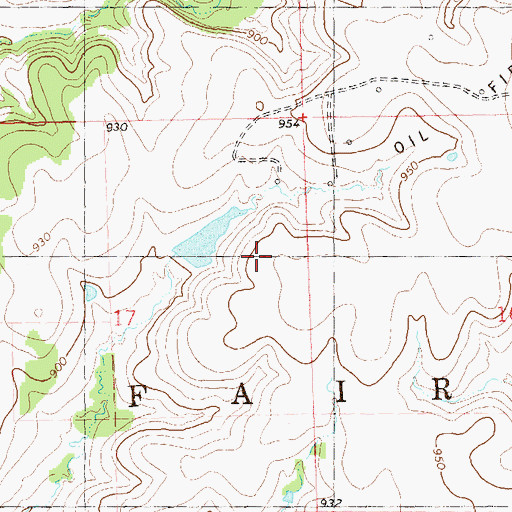 Topographic Map of Oknoname 113109 Reservoir, OK