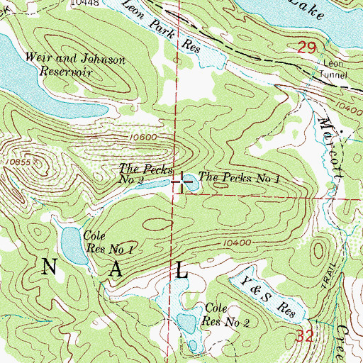 Topographic Map of The Pecks Number One, CO