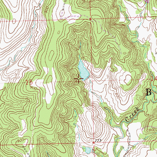 Topographic Map of Oknoname 113063 Dam, OK