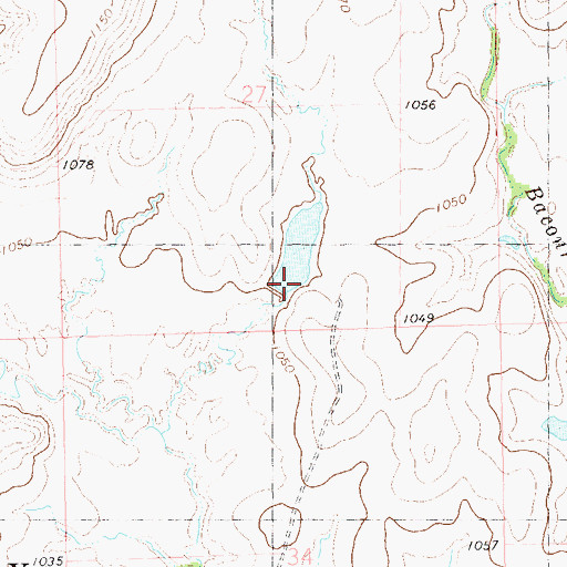Topographic Map of Oknoname 113154 Dam, OK