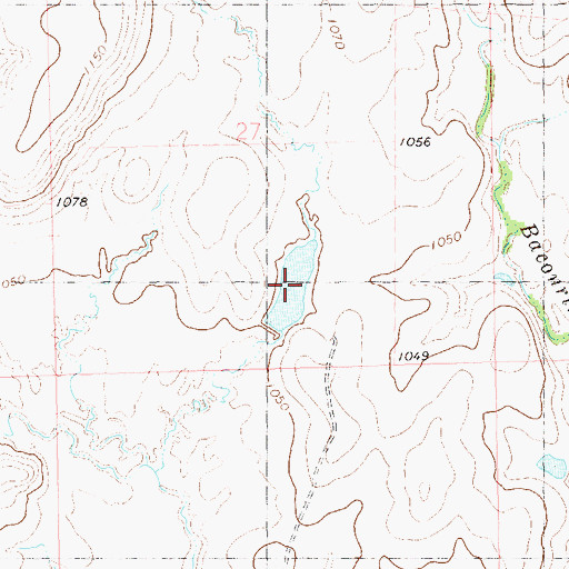 Topographic Map of Oknoname 113154 Reservoir, OK