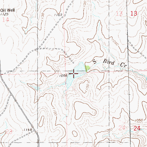 Topographic Map of Oknoname 113152 Reservoir, OK