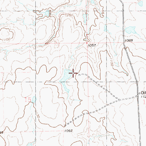 Topographic Map of Oknoname 113151 Dam, OK