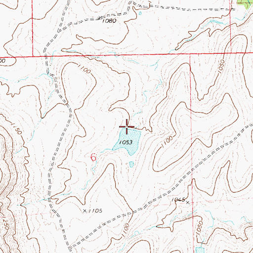 Topographic Map of Oknoname 113126 Dam, OK