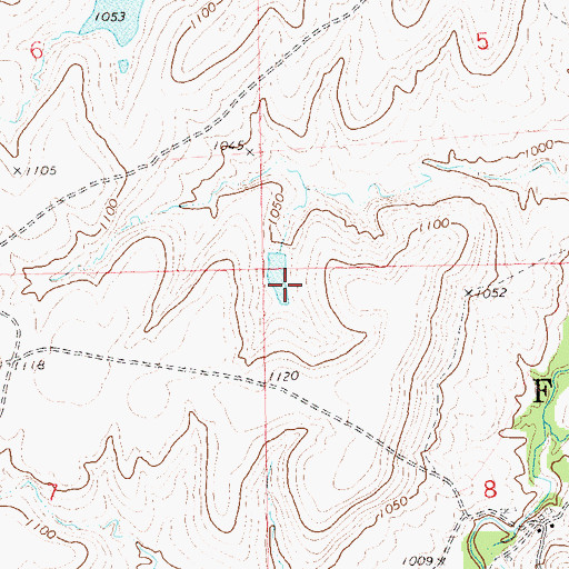 Topographic Map of Oknoname 113125 Reservoir, OK