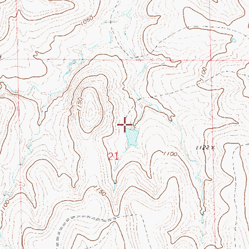 Topographic Map of Oknoname 113124 Reservoir, OK