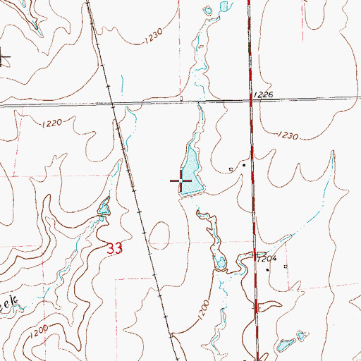 Topographic Map of Oknoname 113139 Dam, OK