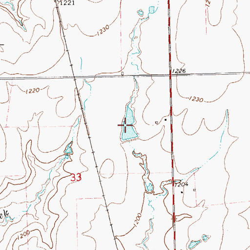 Topographic Map of Oknoname 113139 Reservoir, OK