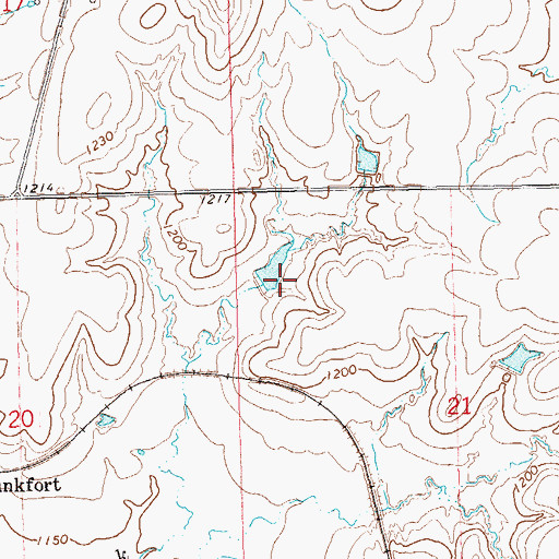 Topographic Map of Oknoname 113141 Dam, OK