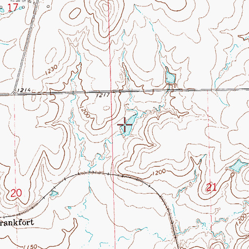 Topographic Map of Oknoname 113141 Reservoir, OK