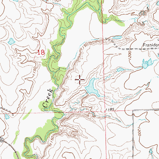 Topographic Map of Oknoname 113142 Dam, OK