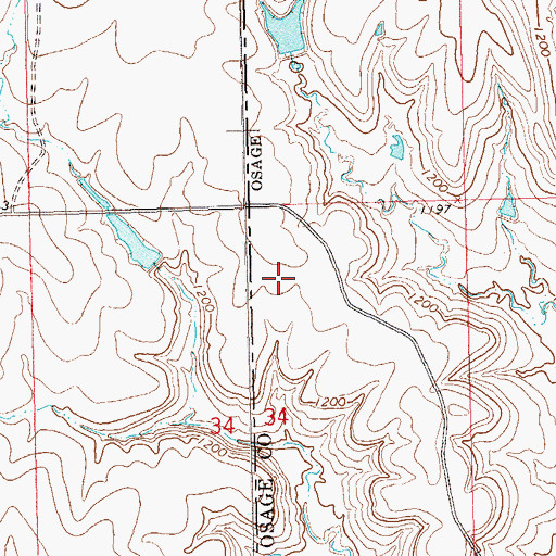 Topographic Map of Oknoname 113144 Reservoir, OK
