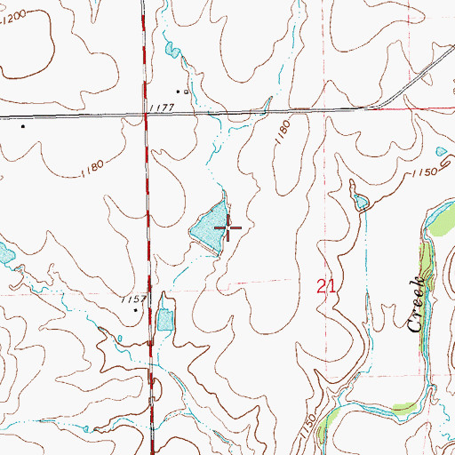 Topographic Map of Oknoname 113146 Dam, OK