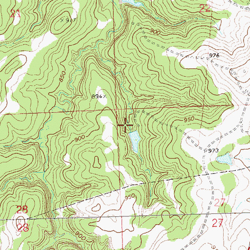 Topographic Map of Oknoname 113017 Reservoir, OK
