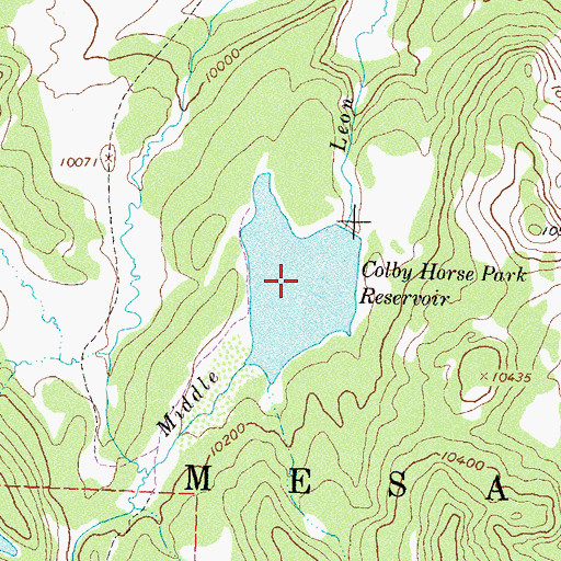 Topographic Map of Colby Horse Park Reservoir, CO