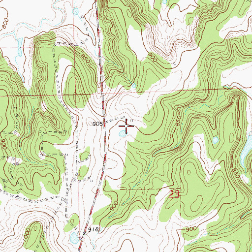 Topographic Map of Oknoname 113018 Dam, OK
