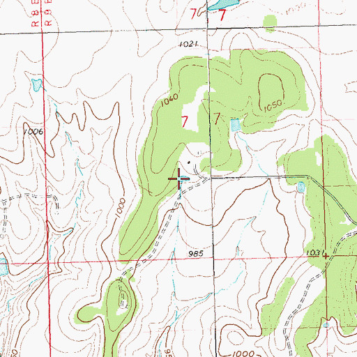Topographic Map of Oknoname 113034 Reservoir, OK