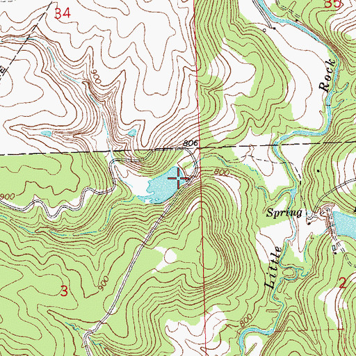 Topographic Map of Oknoname 113087 Dam, OK