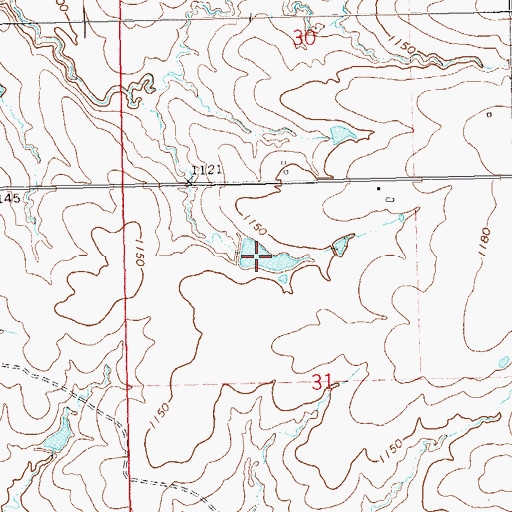Topographic Map of Oknoname 113148 Reservoir, OK