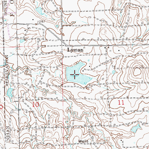 Topographic Map of Oknoname 113149 Reservoir, OK