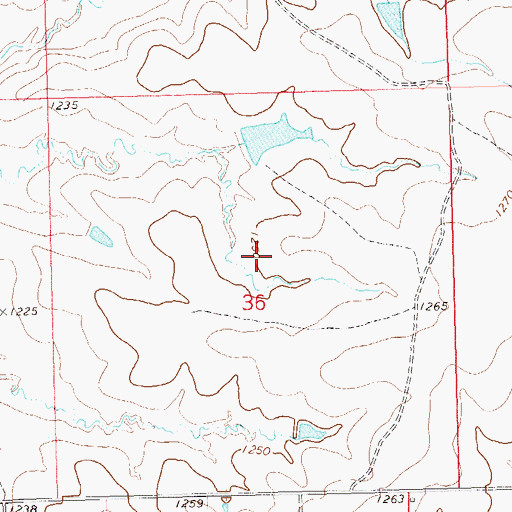 Topographic Map of Oknoname 113138 Dam, OK