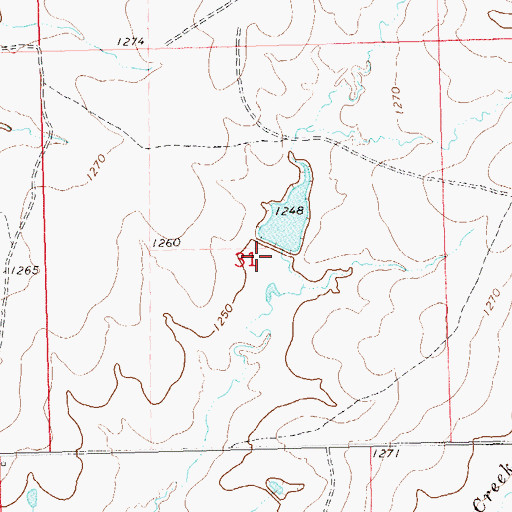 Topographic Map of Oknoname 113137 Dam, OK