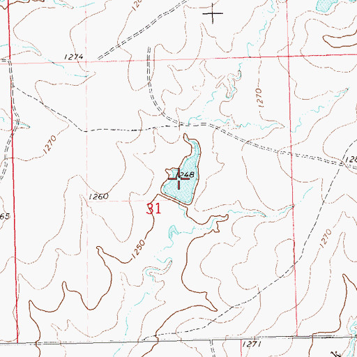 Topographic Map of Oknoname 113137 Reservoir, OK
