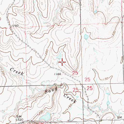 Topographic Map of Oknoname 113136 Reservoir, OK