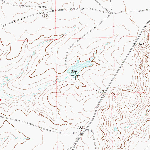 Topographic Map of Oknoname 113131 Dam, OK