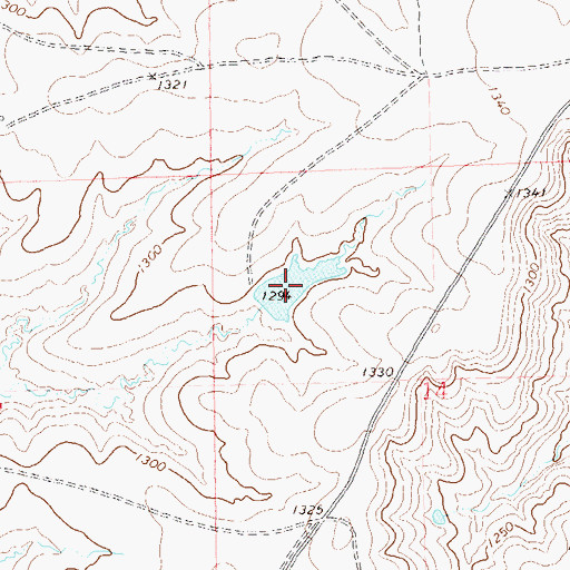 Topographic Map of Oknoname 113131 Reservoir, OK