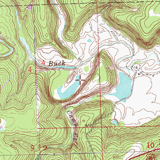 Topographic Map of Oknoname 113049 Dam, OK